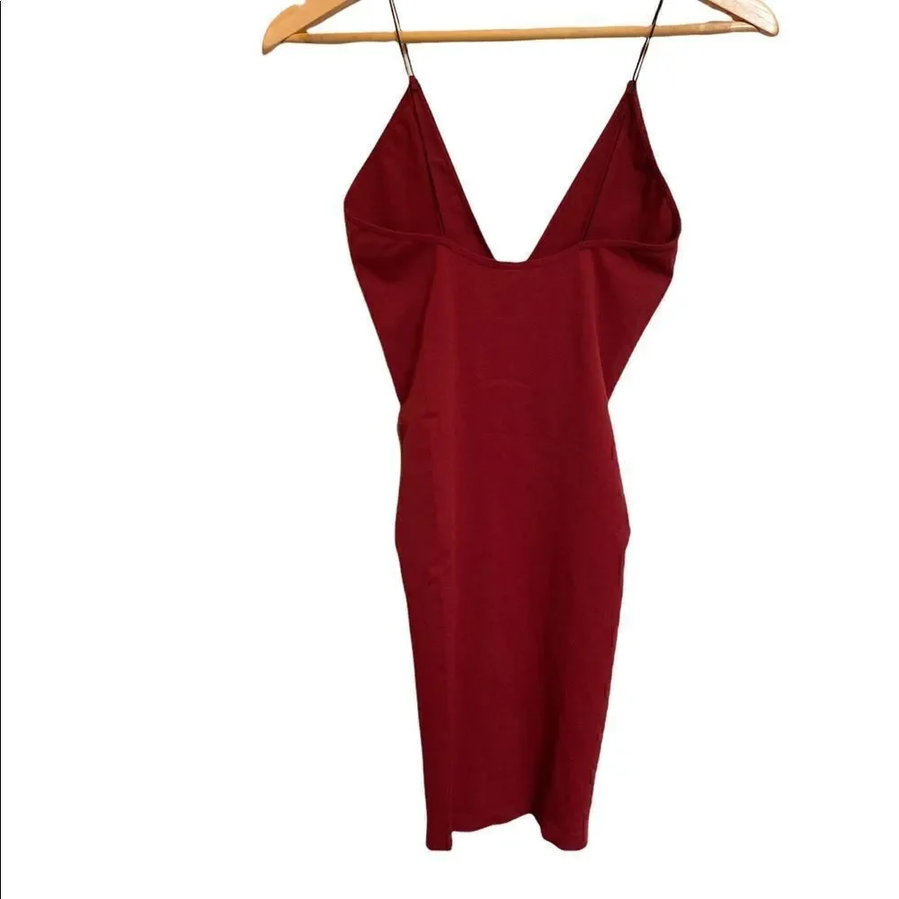 Free People Burgundy Red Spaghetti Strap Slip Tank Dress Size Small/Extra Small